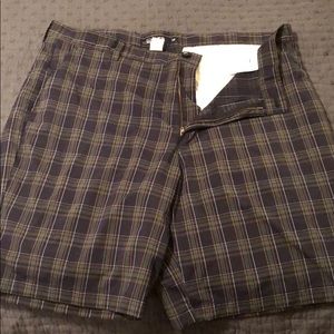 Chaps Men’s Golf Shorts, Navy w/Green Stripe, 38W